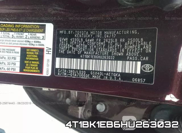4T1BK1EB6HU263032 фото 10