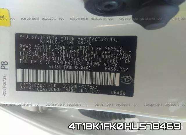 4T1BK1FK0HU578469 фото 10