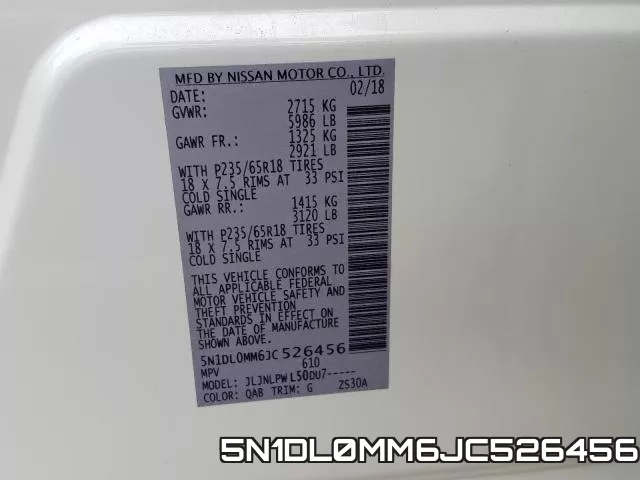 5N1DL0MM6JC526456 фото 2