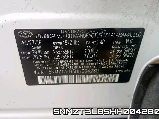 5NMZT3LB5HH004280 фото 2