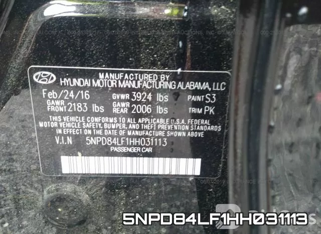 5NPD84LF1HH031113 фото 9