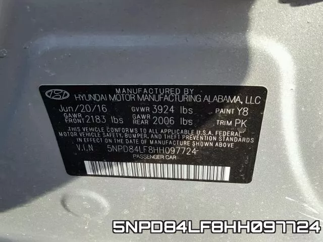 5NPD84LF8HH097724 фото 2