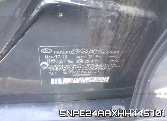 5NPE24AAXHH445701 фото 10