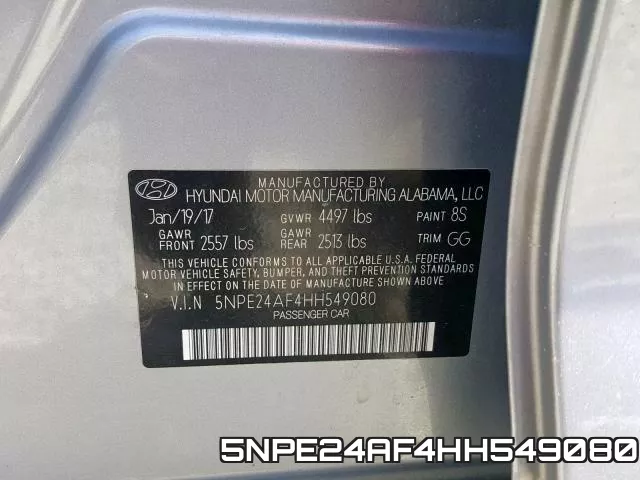 5NPE24AF4HH549080 фото 2