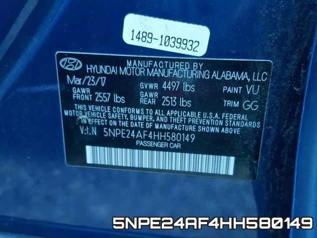 5NPE24AF4HH580149 фото 2