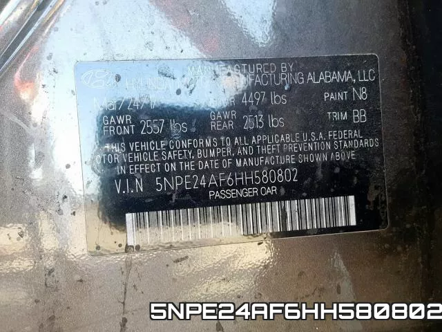 5NPE24AF6HH580802 фото 2