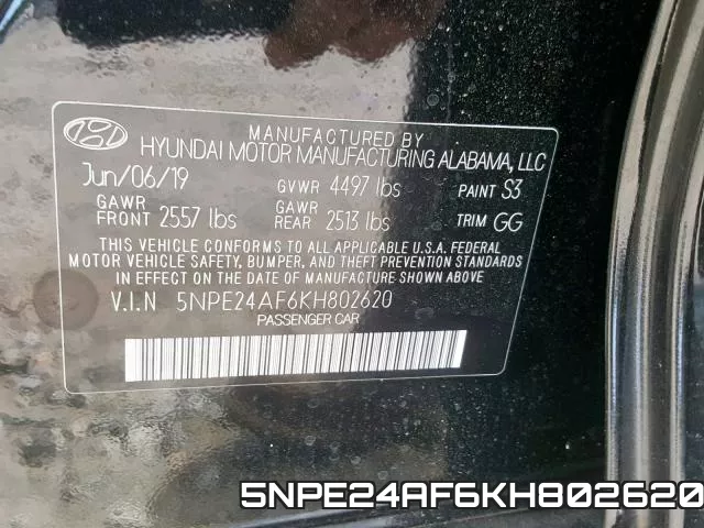 5NPE24AF6KH802620 фото 2