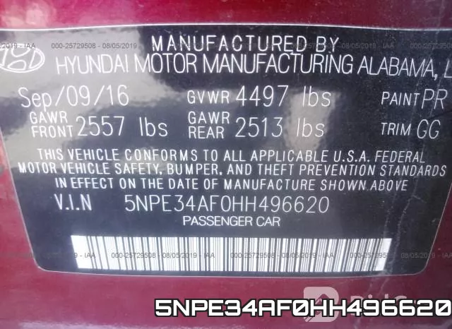 5NPE34AF0HH496620 фото 10