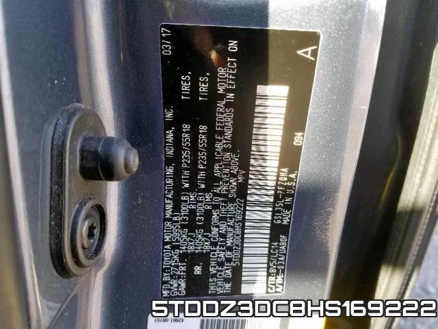 5TDDZ3DC8HS169222 фото 2