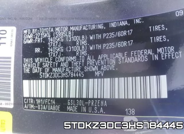 5TDKZ3DC3HS784445 фото 10