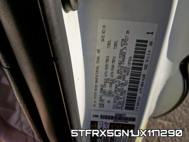 5TFRX5GN1JX117290 фото 2