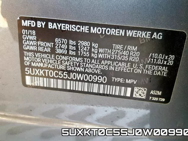 5UXKT0C55J0W00990 фото 2