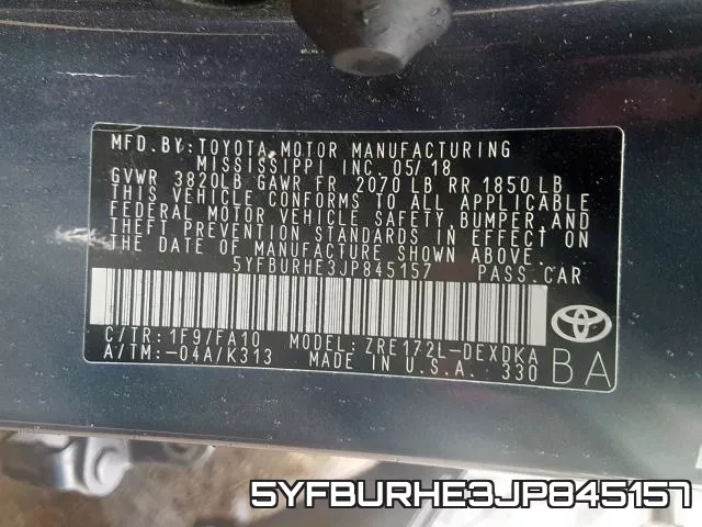 5YFBURHE3JP845157 фото 2
