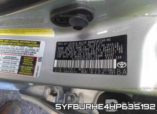 5YFBURHE4HP635192 фото 10
