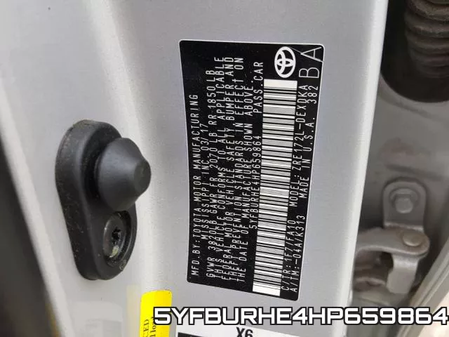 5YFBURHE4HP659864 фото 2