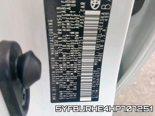 5YFBURHE4HP707251 фото 2