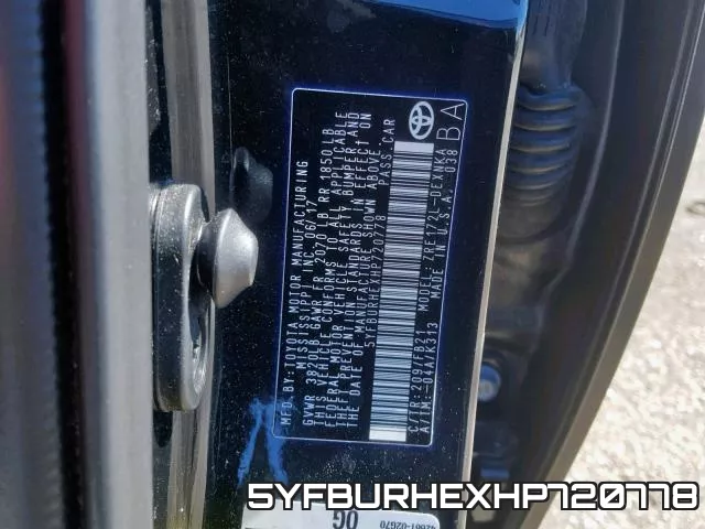 5YFBURHEXHP720778 фото 2