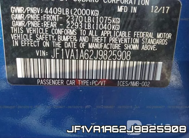 JF1VA1A62J9825908 фото 10