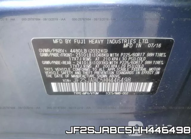JF2SJABC5HH446498 фото 10