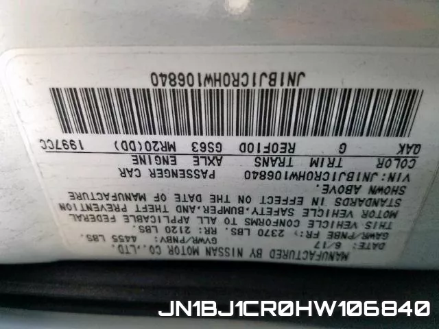 JN1BJ1CR0HW106840 фото 2