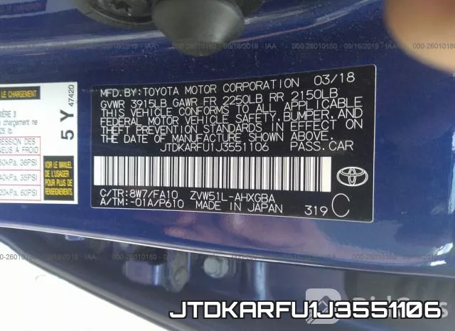 JTDKARFU1J3551106 фото 10