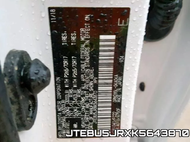 JTEBU5JRXK5643870 фото 2
