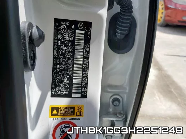 JTHBK1GG3H2251248 фото 2