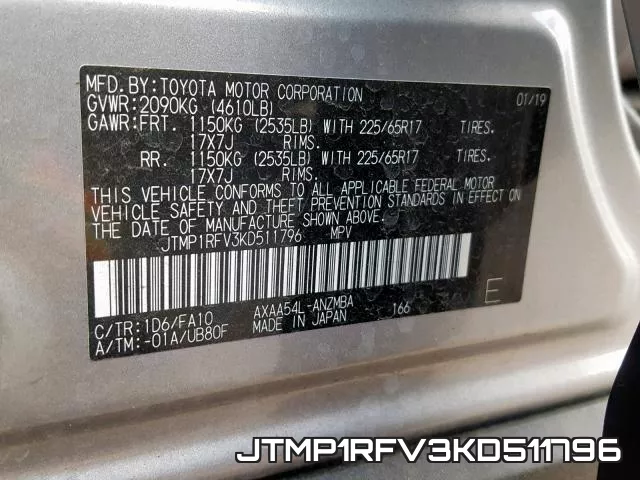 JTMP1RFV3KD511796 фото 2