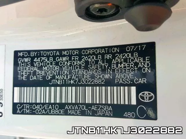 JTNB11HK7J3022882 фото 2