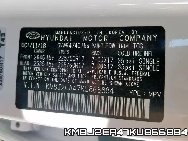 KM8J2CA47KU866884 фото 2