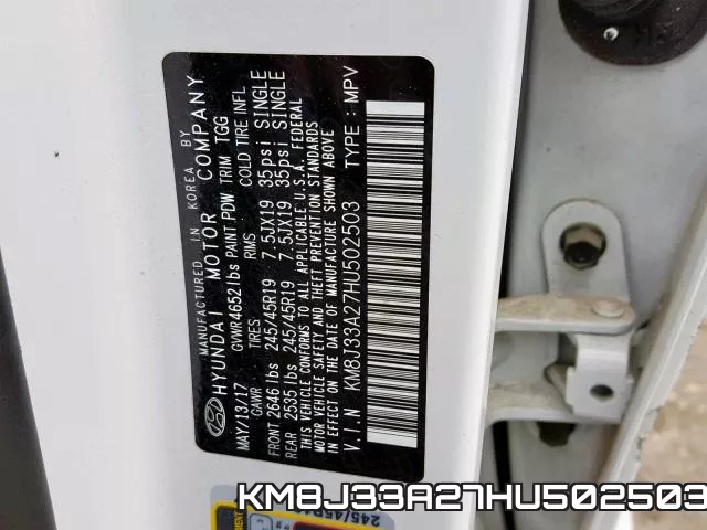 KM8J33A27HU502503 фото 2