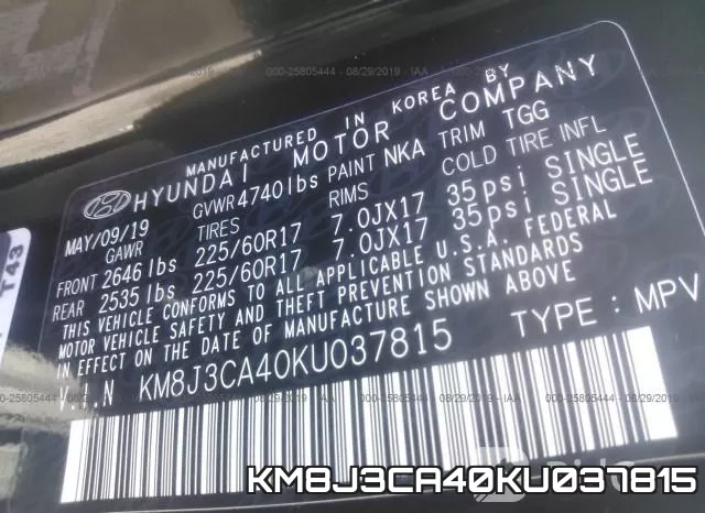 KM8J3CA40KU037815 фото 10