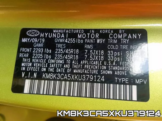 KM8K3CA5XKU379124 фото 2