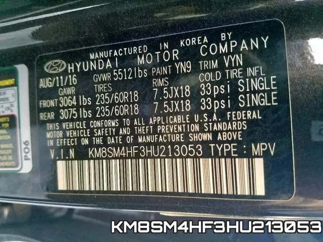 KM8SM4HF3HU213053 фото 2