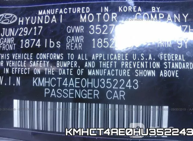 KMHCT4AE0HU352243 фото 10