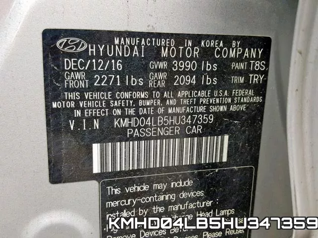 KMHD04LB5HU347359 фото 2