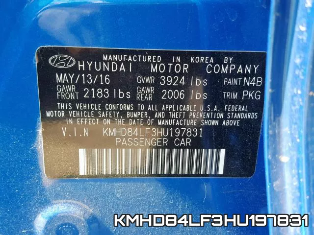 KMHD84LF3HU197831 фото 2