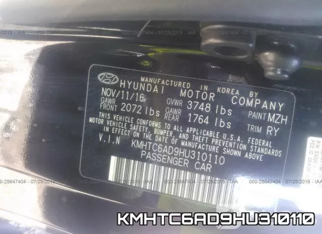 KMHTC6AD9HU310110 фото 10