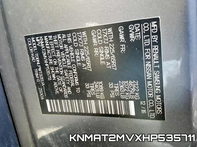 KNMAT2MVXHP535711 фото 2