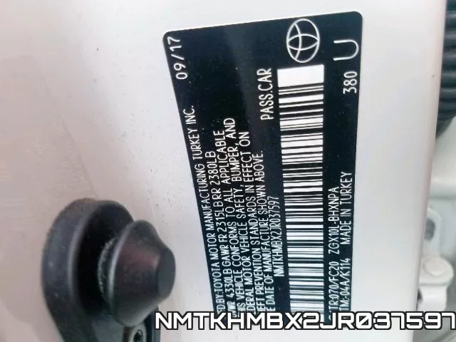 NMTKHMBX2JR037597 фото 2