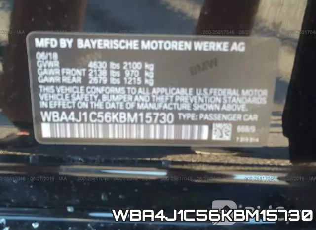 WBA4J1C56KBM15730 фото 10