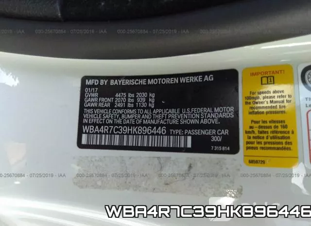 WBA4R7C39HK896446 фото 10