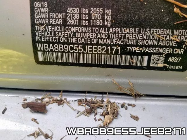 WBA8B9C55JEE82171 фото 2