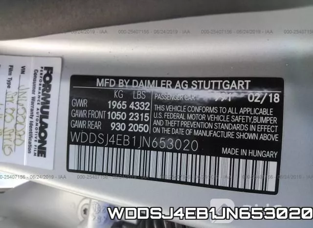 WDDSJ4EB1JN653020 фото 10