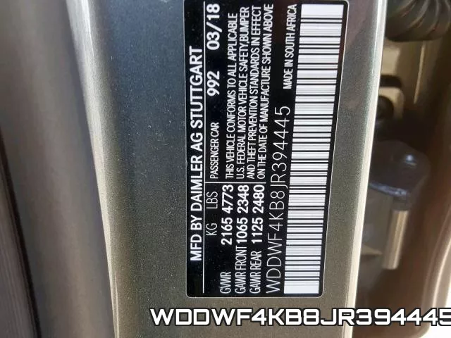 WDDWF4KB8JR394445 фото 2