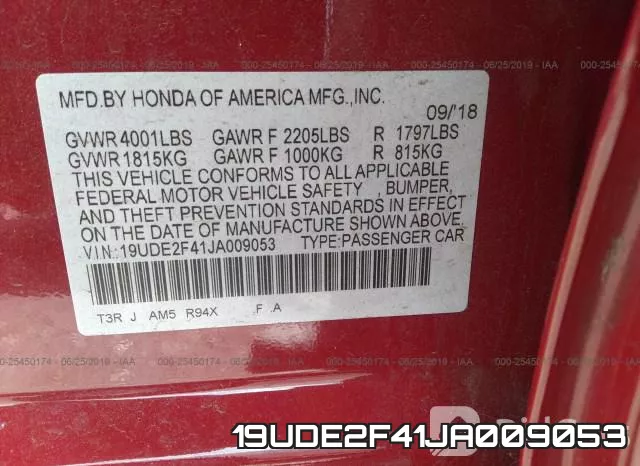 19UDE2F41JA009053 фото 10