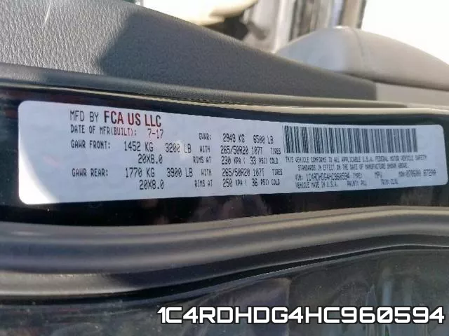 1C4RDHDG4HC960594 фото 2