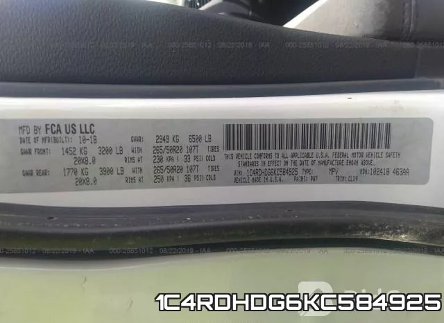 1C4RDHDG6KC584925 фото 10
