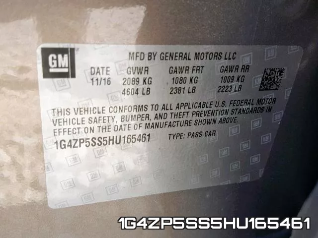 1G4ZP5SS5HU165461 фото 2