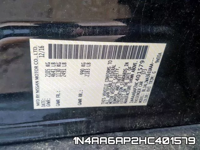 1N4AA6AP2HC401579 фото 2